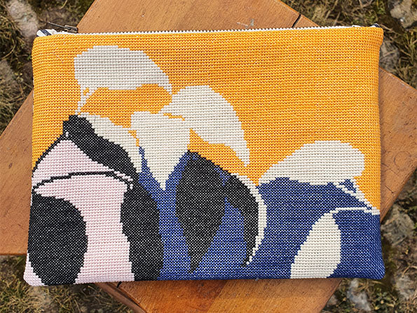 Vindueskarm sort/orange